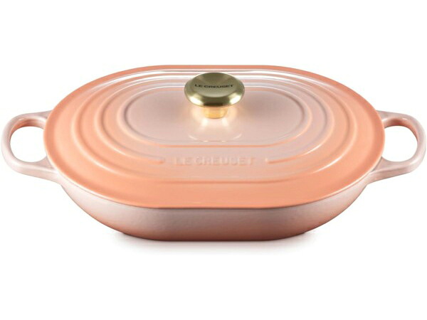 Le Creuset ル・クルーゼ　 オーバル・キャセロール　3.5リットル楕円系両手鍋　(ペッシュ）　3.75QT