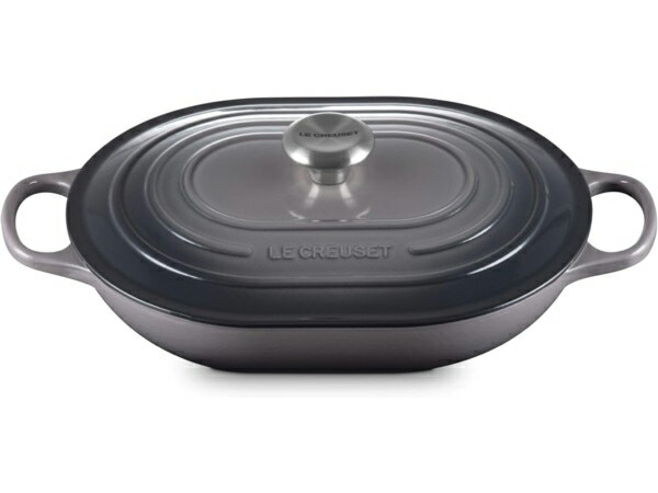 Le Creuset ル・クルーゼ　 オーバル・キャセロール　3.5リットル楕円系両手鍋　(オイスターグレー）　3.75QT