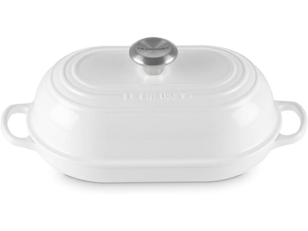 Le Creuset ル・クルーゼ 29糎オーバル・ブレッド・オーブン パン焼き器 (白いこと） ルクルーゼ