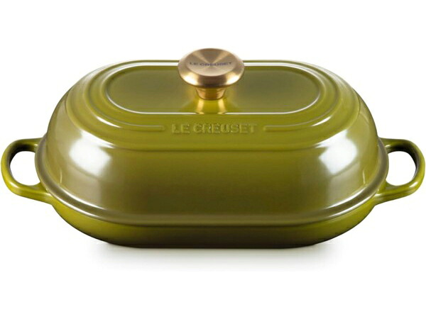 Le Creuset ル・クルーゼ 29糎オーバル・ブレッド・オーブン パン焼き器 (オリーブ） ルクルーゼ