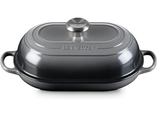 Le Creuset ル・クルーゼ 29糎オーバル・ブレッド・オーブン パン焼き器 (牡蛎薄墨色） ルクルーゼ