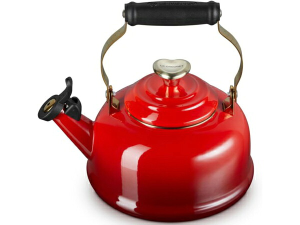 【制限事項品】 Le Creuset ル・クルーゼ  ハート形型ノッブフルート吹き湯わかし (桜んぼう赤いこと) 1.7QT ルクルーゼ