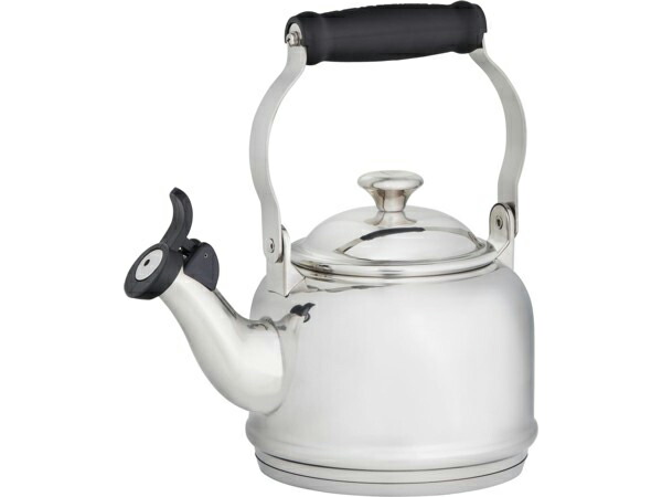 Le Creuset ル・クルーゼ  1.1リッターフルート吹きデミ湯わかし (ステンレス鋼スチール写真） ステンレス鋼・ノッブ 1.25QT