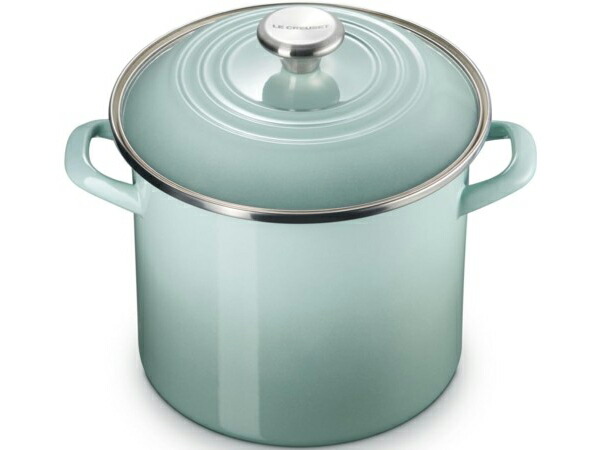 Le Creuset ル・クルーゼ  7.6リッター寸胴鍋 棚卸し資産ポット (シーソルト) ステンレススチール・ノブ 8QT