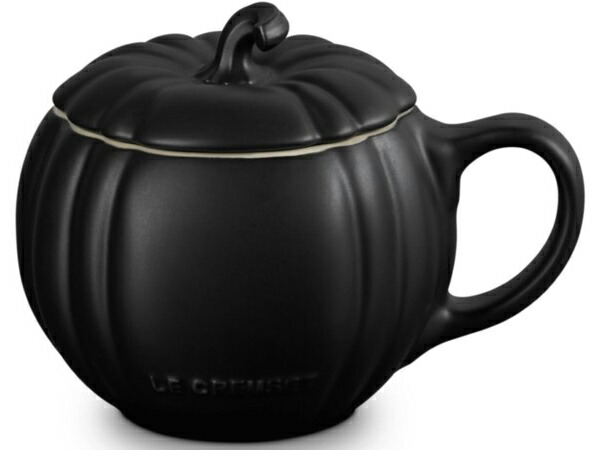 Le Creuset ル・クルーゼ 420竓瀬戸もの製フタ付き添い人入れもの パンプキン・マグ （リコリス） 14薬局衡オンス ルクルーゼ