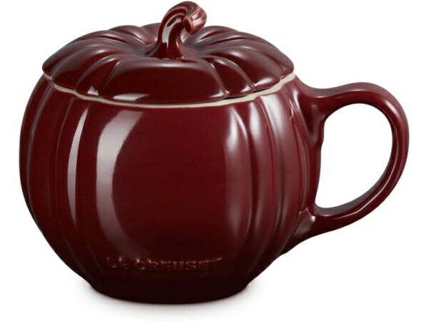 Le Creuset ル・クルーゼ　420cc陶器製フタ付き容器 パンプキン・マグ　（ローヌワイン）　14oz　ルクルーゼ画像