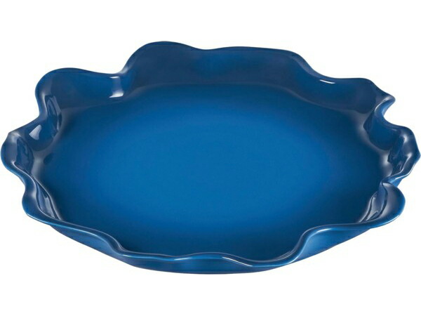 Le Creuset ル・クルーゼ　35cm大皿 陶器製アイリス・サービングプラッター　（マルセイユブルー）　14inch