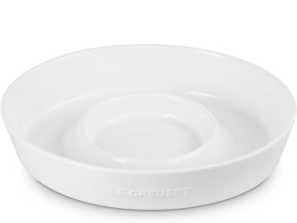 Le Creuset ル・クルーゼ 33cmオーバル・チップ＆ディップ・プラッター （ホワイト） パーティ用大皿チップディップ・トレイ 13inch