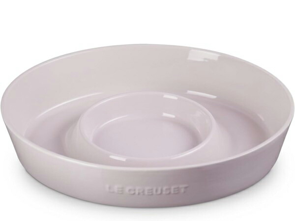Le Creuset ル・クルーゼ 33cmオーバル・チップ＆ディップ・プラッター （ピンクエシャロット） パーティ用大皿チップディップ・トレイ 13inch
