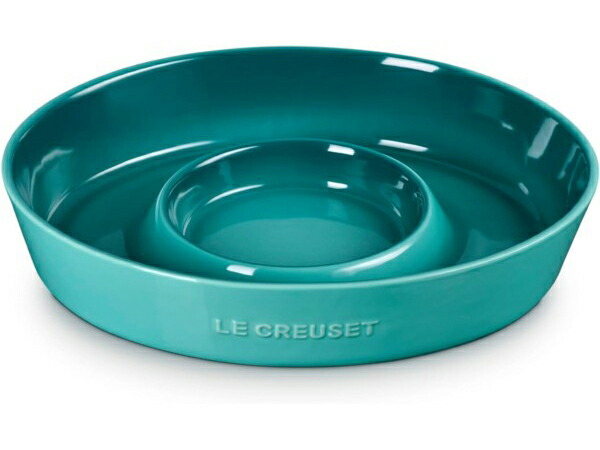 Le Creuset ル・クルーゼ 33珊オーバル・心付け＆ディップ・プラッター （リヴィエラ） 寄り合い用お皿チップディップ・トレイ 13inch