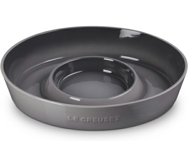 Le Creuset ル・クルーゼ 33cmオーバル・チップ＆ディップ・プラッター （オイスターグレー） パーティ用大皿チップディップ・トレイ 13inch