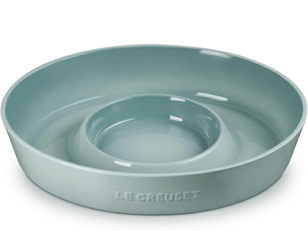 Le Creuset ル・クルーゼ 33cmオーバル・チップ＆ディップ・プラッター （シーソルト） パーティ用大皿チップディップ・トレイ 13inch