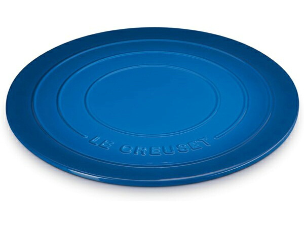 Le Creuset ル・クルーゼ 38珊瀬戸もの製ピッツァ石ころ （マーセールズ青碧） 15inch ルクルーゼ