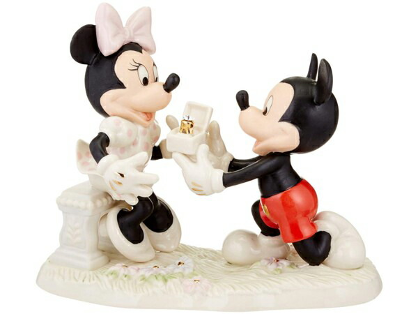 楽天市場 Lenox レノックス ディズニー フィギュア ミッキーのプロポーズ Mickey Minnie Proposal 24kアクセント白磁フィギュア 輸入セレクトショップハートランド