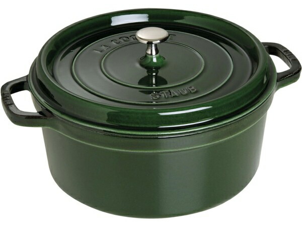 Staub ストウブ　28cmピコココット ラウンド　（バジルグリーン）　7QT