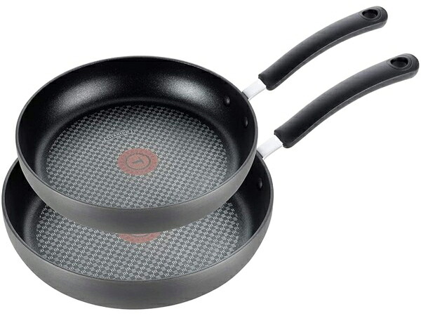 T-fal ティファール　20＆26cmノンスティック・フライパン2個セット　[IH非対応]　ハードチタニウム　8＆10.25inch Ultimate Hard Anodized Titanium