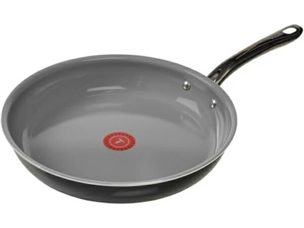 T-fal ティファール 30糎陶器・ノン突っ支い棒・フライパン （トリュフ黒いこと） [IH非相応う] 12.5inch Preserve Ceramic