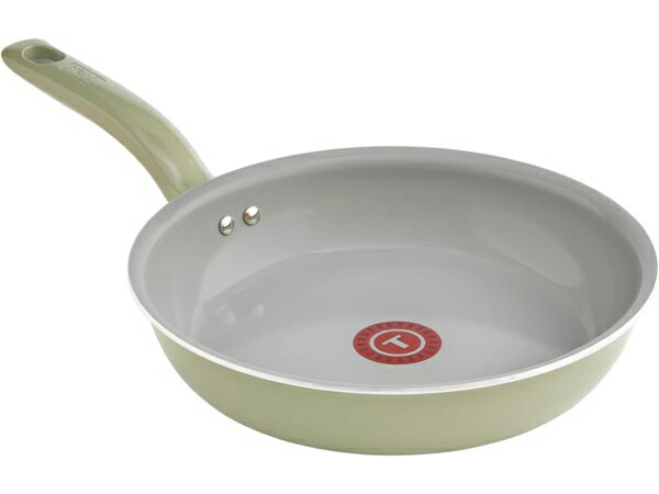 T-fal ティファール 30糎陶器・ノン突っ支い棒・フライパン （緑であること） [IH非相応う] 12inch Recycled Ceramic