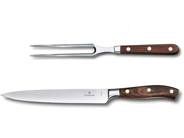 Victorinox ビクトリノックス グランメートル・カービングセット （材木・手持ち部分） スライサー＆カービングフォーク Grand Maitre 続きもの