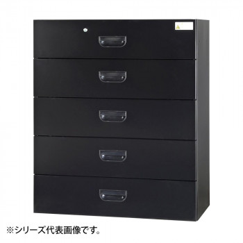 豊國工業 壁面収納庫浅型ラテラル5段 ブラック HOS-L5SX-B CN-10色(ブラック)|なないろ本舗店