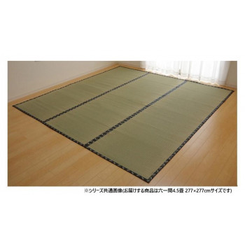 純国産い草 上敷き カーペット 糸引織 「梅花」 六一間4.5畳 約277&times;277cm 1010080014402｜なないろ本舗店