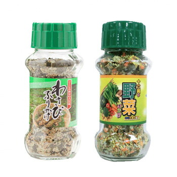 みなり わさびふりかけ 85g・十六種の野菜ふりかけ 90g　各15個セット｜なないろ本舗店