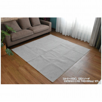 ほこりやペットの毛が取れやすい　日本製ラグ GY(グレー) 170×230