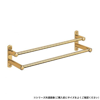 シロクマ ルピナス二段タオル掛 400mm 金 BT-50