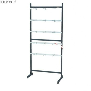 サカエ ラックシステム フックハンガータイプ固定式 892×550×2005mm フック15個付 PLS-20200D|なないろ本舗店