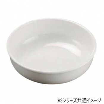 福井クラフト　メラミン31cm玉渕丸深鉢ホワイト 51353660