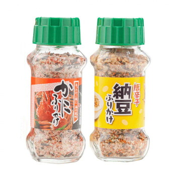 みなり かにふりかけ 85g・唐辛子納豆ふりかけ 90g　各15個セット｜なないろ本舗店