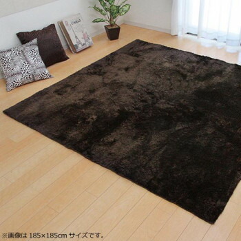 ラグ カーペット 『ラルジュ』 ブラウン 約90×185cm(ホットカーペット対応) 3958889