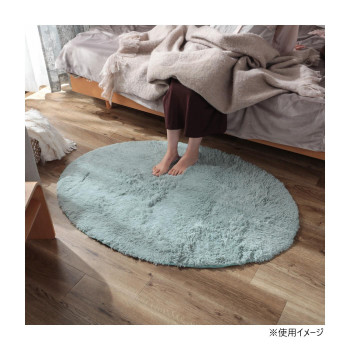 グラムスタイル シフォン 楕円形 LGN ミントグリーン 90x130cm 「GSCD312207」