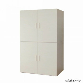 日本製組立家具 CO-TS 布団収納タンス 白(2梱包)