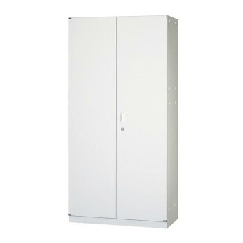 壁面収納家具/D:450・ホワイトタイプ 両開戸/ワードローブ H1830 ベース・アジャスター付 ALPSホワイト色 COM-UAL-W18