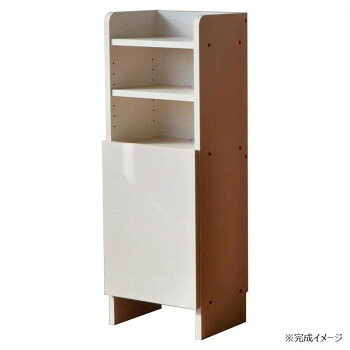 日本製組立家具 ルガール30 ルーター収納 白
