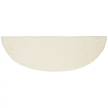 カキウチ SELECT JUST FIT トイレカーペット敷き足しラウンド アイボリー 20×60cm