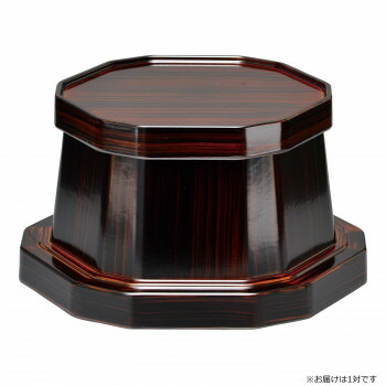 隅切り六角花台 (1対) 5.0寸 木目色 5806501800021
