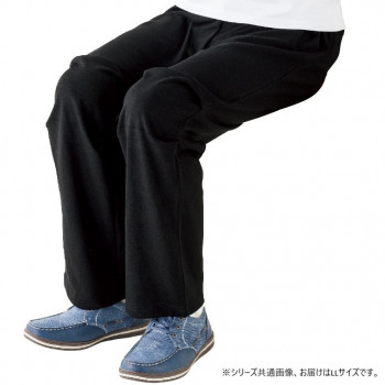 ケアファッション 座・ビューティフォーニットパンツ(紳士) ブラック LL 82094013