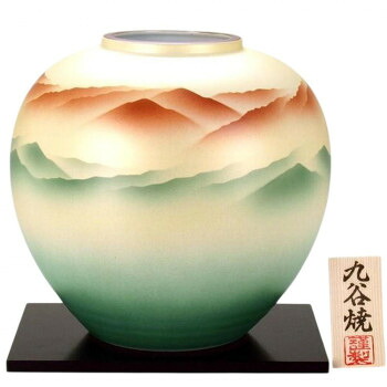 日本製　伝統工芸　九谷焼 万作作 8号花瓶 曙 N174-05｜なないろ本舗店