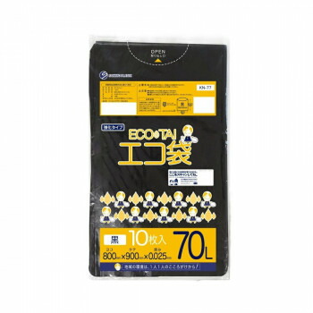 ECO TAI　エコ袋　70L KN-77 黒 10枚×50冊