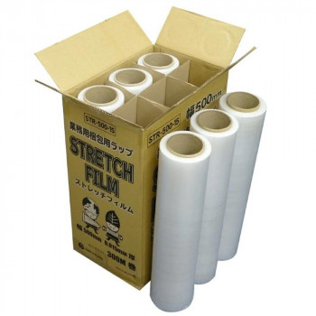 業務用梱包用ラップ　STRETCH FILM　 STR-500-18 透明 6本｜なないろ本舗店