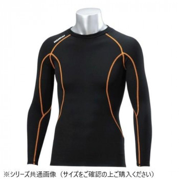 NANKAI テクノライダーHOTBRUSHED BACK ストレッチシャツ SDW-6106 LL ブラック/オレンジ