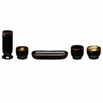 庵II 五具足 有田焼 黒天目 32N100u900072 10,570円