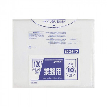 ジャパックス 大型ポリ袋120L 透明 10枚×30冊 DKM93|なないろ本舗店