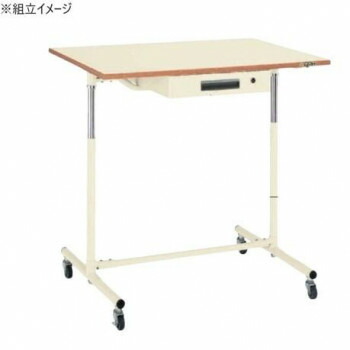 サカエ 軽量セルワーク作業台移動式 ポリエステル天板 900×600×700mm アイボリー CLA-9060PI