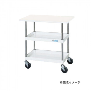 サカエ CSパールワゴン中量タイプ 天板付 パールホワイト CSP-7572VSEW