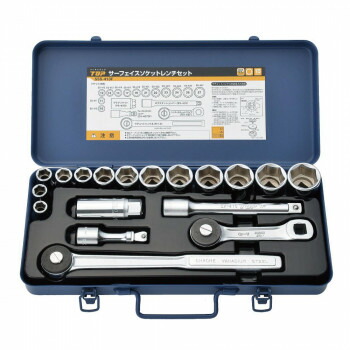 トップ工業(TOP) サーフェイスソケットレンチセット(差込角12.7mm) 18点 SSS-413F