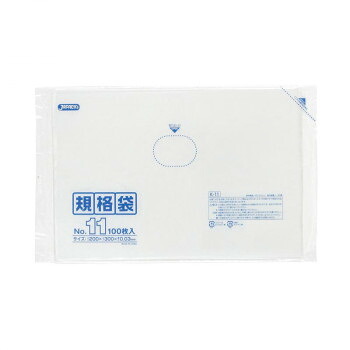 ジャパックス LD規格袋 厚み0.030mm No.11 透明 100枚×10冊×6箱 K-11|なないろ本舗店