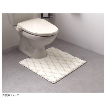 ゆきふみ トイレマット 日本製 ホワイト 60×60cm